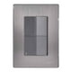 thumbnail image 1 of Placa Armada Inoxidable Igoto INOX 1 Apagador Sencillo y 1 Apagador Escalera 1.5 Modulos Gris Oscuro, 1 of 3