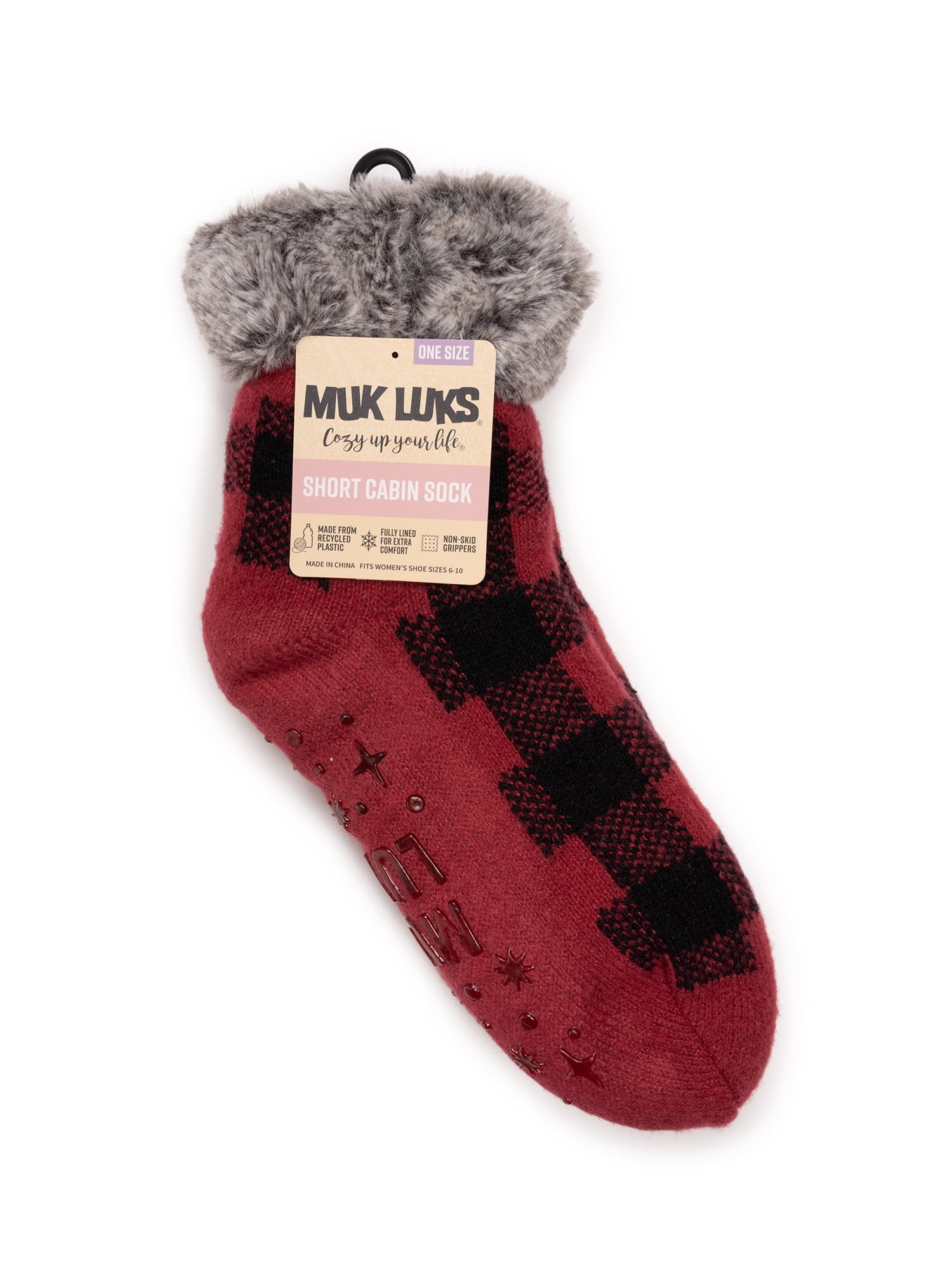 MUK LUKS Women's Midi Cabin Socks, 1-Pack, OSFM