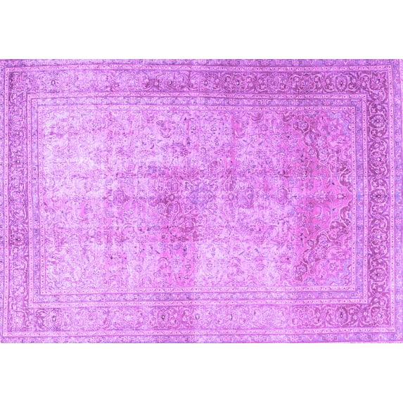 Ahgly Company Indoor Rectangle Persian Purple Traditional Area Rugs, 8' x 12'