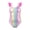 Sparkling pink, variant on Girls One Piece Swimsuit Asymmetric One Shoulder Ruffle Mermaid Scale Ombre Pastel Glitter Script Swimwear for Grils Toddler Age 7 Years