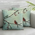 thumbnail image 3 of Qinduosi Teal Winter Pillow Covers Vintage Christmas Snowflakes Throw Pillow Covers Snow Tree Decorative Pillowcase Outdoor Square Cushion Cover for Couch Sofa Bedroom Decor (of ) White, 3 of 5