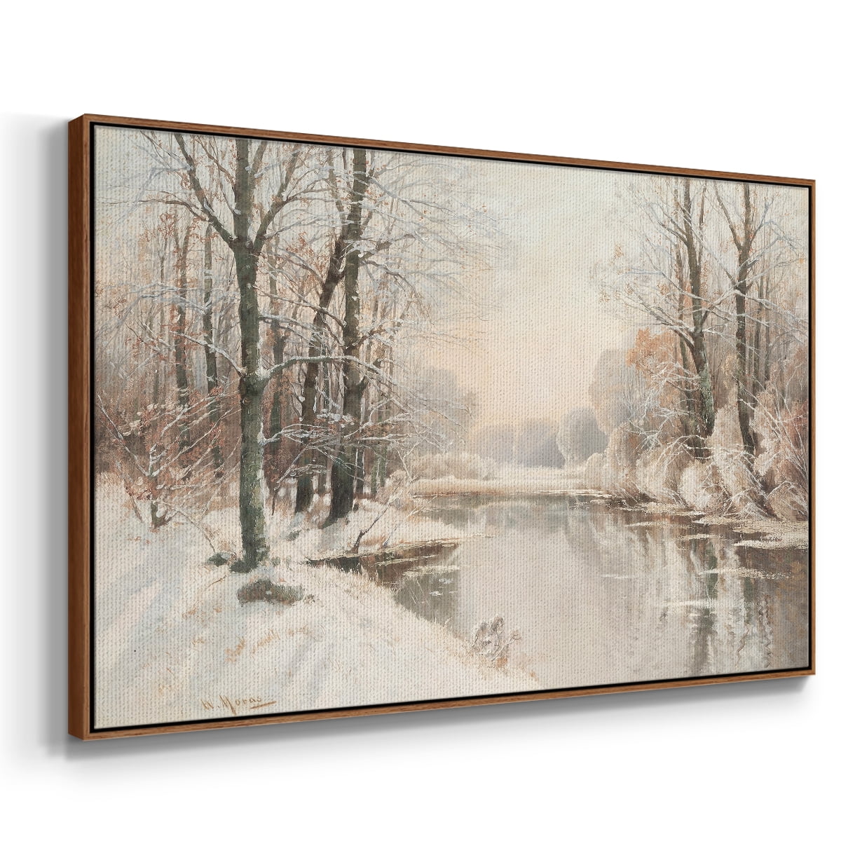 Vintage Landscape-CCLXXXVII By Wexford Home Framed in Walnut Wood Gallery Wrapped Canvas 17 in. x 25 in.