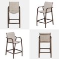 thumbnail image 6 of Pellebant Set of 2 Outdoor Counter Height Bar Stools  Aluminum Patio Bar Chairs,Beige, 6 of 7
