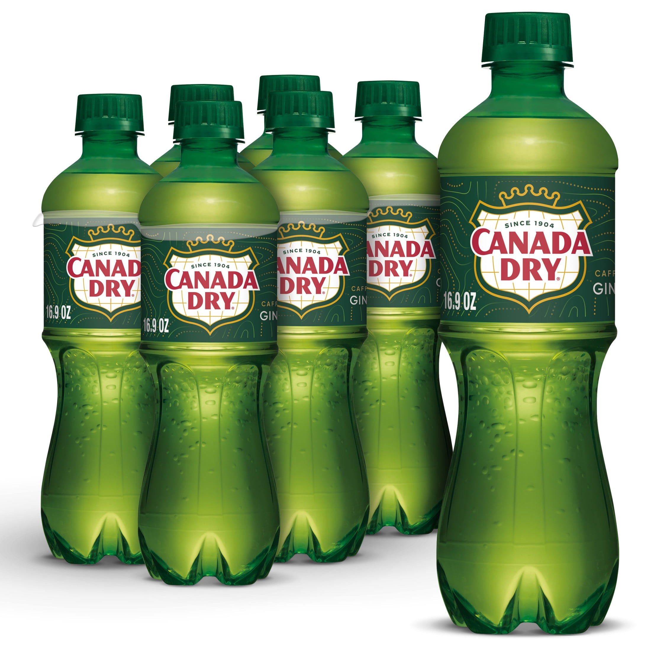 Canada Dry Zero Sugar Ginger Ale, Caffeine Free Soda, 16.9 fl oz