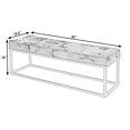 thumbnail image 6 of Butler Specialty Company Stinson 54"W Leather-Iron Accent Bench - Black & White, 6 of 6