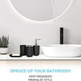 thumbnail image 4 of Djiypn Matte Black Bathroom Accessories Set, 4 Pcs Glass Bathroom Accessory Set, Soap Dispenser, Toothbrush Holder, Tumbler And Soap Dish, Bathroom Sink Set for Modern Home Décor, 4 of 8