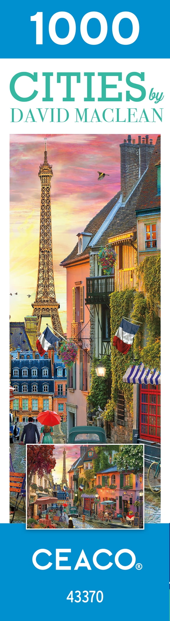 Ceaco 1000-Piece David Maclean Cities Paris After the Rain Interlocking Jigsaw Puzzle