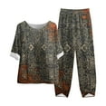 thumbnail image 1 of Puntoco Traje De Verano Para Mujer Moda Manga Corta Pantalones De Color Sólido Traje Casual De Dos Piezas Liquidación Puntoco Puntoco-4544, 1 of 3