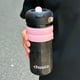 thumbnail image 4 of Botella de agua deportiva de gran capacidad 27oz | Tapa cerradura a prueba de fugas, plástico de grado alimentario, filtro de agitación, correa de transporte – Verde Rosa Púrpura | Gimnasio, al aire, 4 of 6