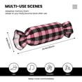 thumbnail image 2 of Candy Pillow With Pillow Core 24.6×9.8in Durable Cord Opening And Closing Design Waterproof And Easy To Install Hotpink Buffalo Plaid Check Tartan Scotland_4, 2 of 8