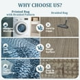 thumbnail image 5 of GlowSol 6'x9' Area Rug Washable Modern Braided Print Rugs for Living Room Bedroom Non Slip Low Pile Soft Foldable Accent Rug, Gray Blue, 5 of 7