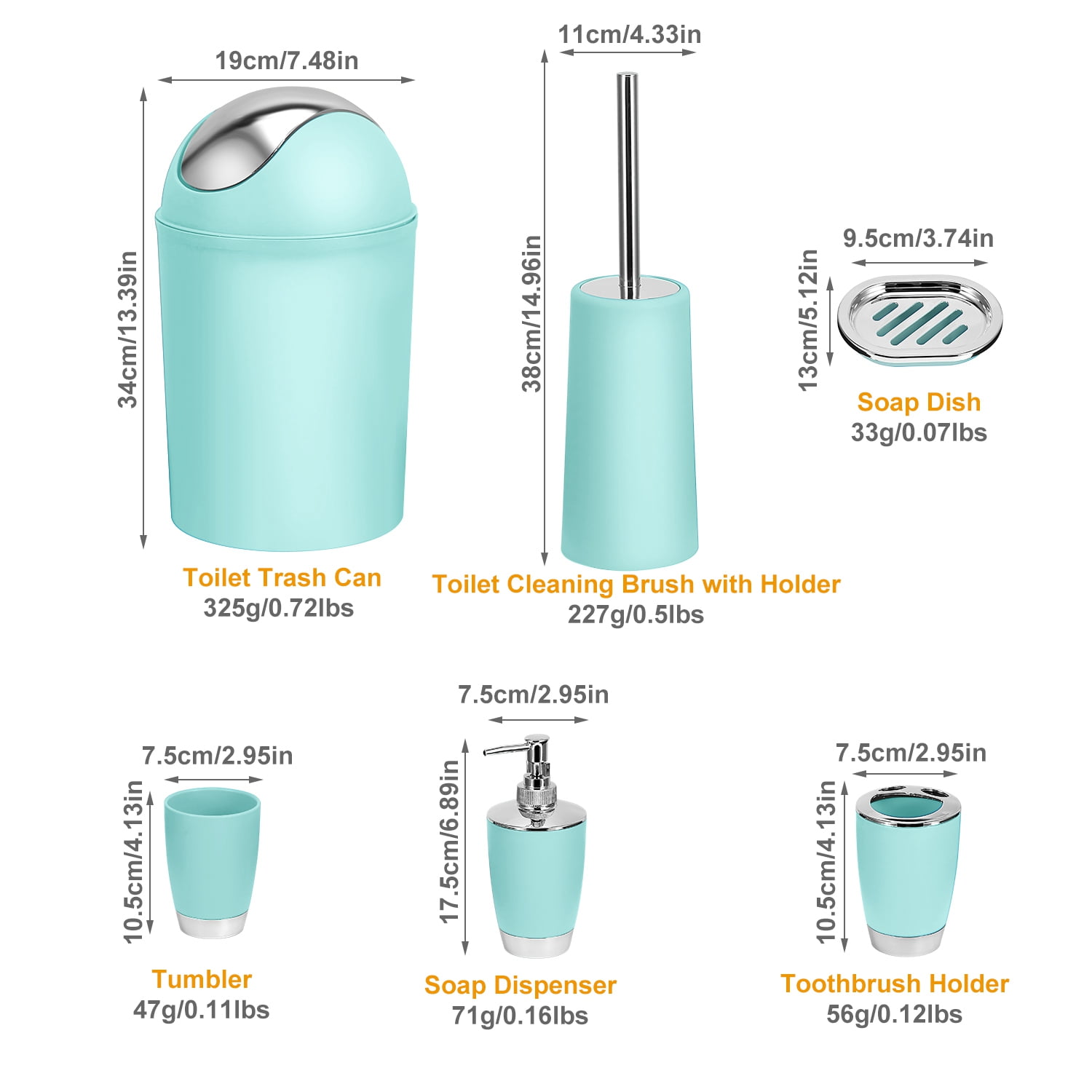 Buy Story@Home Plastic Bathroom Accessories Set – Gift Package – 1 Tumbler,  1 Liquid Soap Dispenser/Lotion Dispenser/Shampoo Dispenser, 1 Toothbrush  Holder and 1 Soap Dish – White Online in UAE