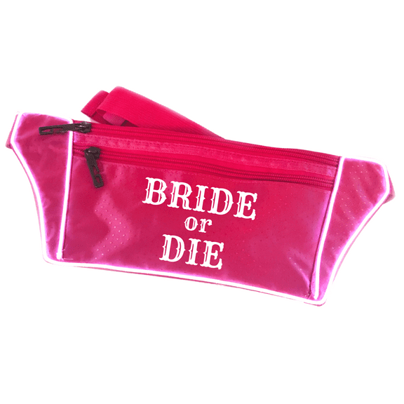 Bride or Die Pink Light Up Fanny Pack