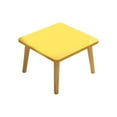 thumbnail image 2 of Square Table in Wood Modern Solid Wood Base and Square Table for Living Room Low Minimalist Tea Table Coffee Tables （Yellow）, 2 of 6
