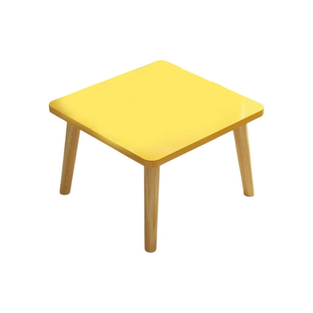 Mesa de Café Pequeña Mesa Cuadrada de Madera Mesa de Balcón Mesa de Té Pequeña Mesa de Café de Dormitorio Concisa Mesa Baja de Pie en el Piso Mesa de Café Cuadrada