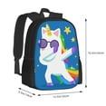 thumbnail image 2 of Daiia Cool Unicorn Star Golden Backpack for Men and Women -Durable Backpack Large Capacity, Water-Resistant Bag with Adjustable Straps and Laptop Compartment, 2 of 7