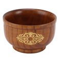 thumbnail image 2 of Round Wooden Bowls, Exquisite Elegant Jujube Wooden Rice Bowl  Tableware Handmade Wood Bowls Salad Bowl for Candy, Fruits, Appetizer, and Snacks, Anti Scalding, 2 of 8