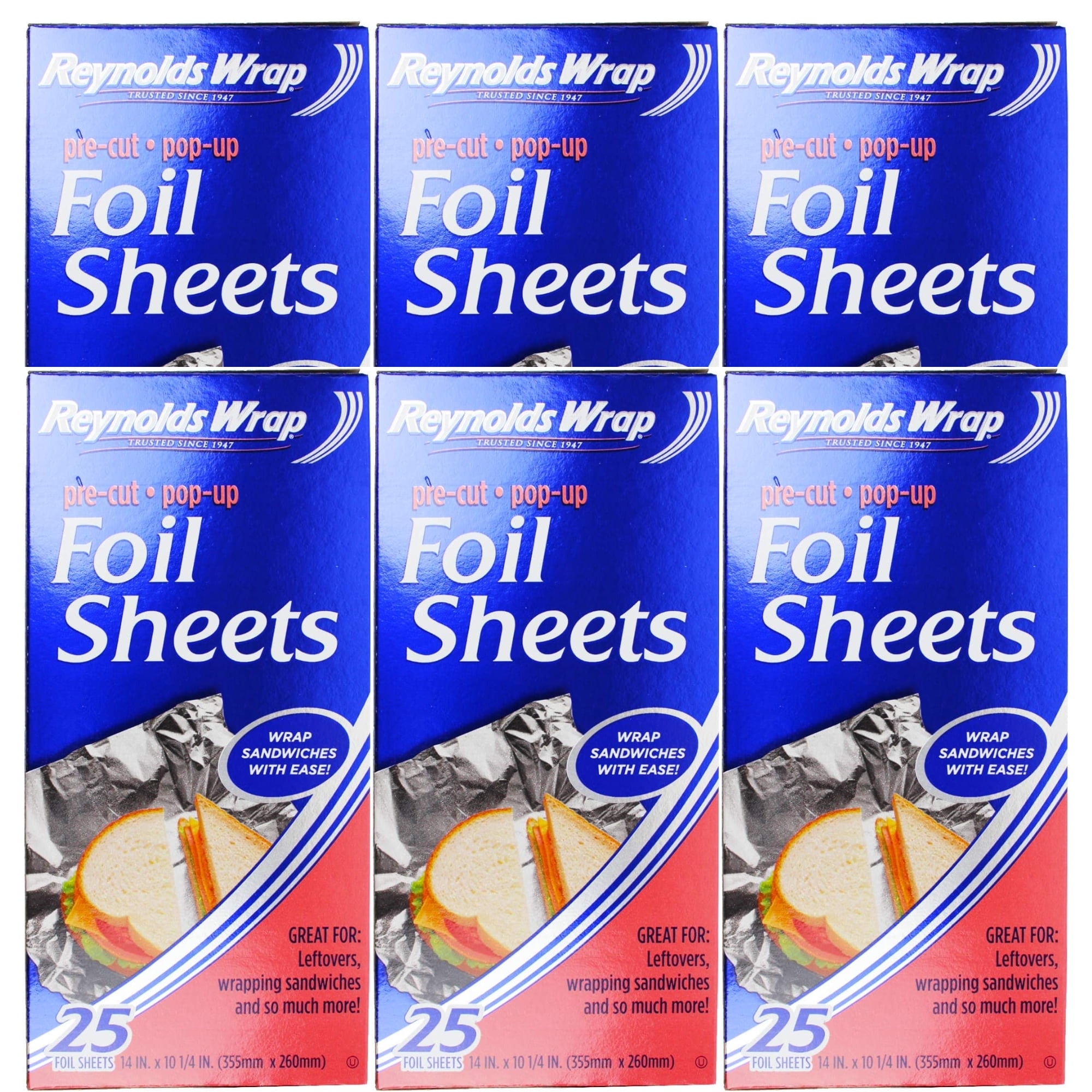 Reynolds Wrappers Pre-Cut Aluminum Foil Sheets, 12x10.75 Inches, 500 Sheets