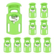Uxcell Spring Cord Locks Plastic Single Hole Toggle Stopper for Drawstrings and DIY Projects Green