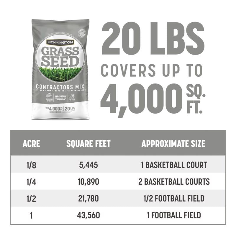 Pennington Seed Grass Seed Contractors Mix South - 20 lbs