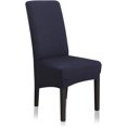 thumbnail image 1 of Stretch Dining Chair Slipcovers, XL/Oversized Removable Washable Soft Spandex Extra Large Dining Room Chair Covers for Kitchen Hotel Table Banquet Solid Color (2 Per Set, Navy), 1 of 8