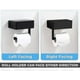 thumbnail image 3 of Portarrollos de papel higiénico negro mate con estante, dispensador de toallitas y espacio de almacenamiento para el baño. Mantiene las toallitas ocultas y fuera de la vista. Resistente a las manchas., 3 of 4