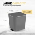 thumbnail image 2 of Haussimple Car Trash Can Waterproof Garbage Bin with Stability Floor Mat Clip Gray, 2 of 9