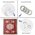 thumbnail image 4 of Red Boho Shower Curtain, Waterproof Shower Curtains for Bathroom, Multicolored Colorful Tainted Pattern Tribal Washable Fabric Bathtub Curtain Set Bath Decor with 12 Hooks Long 72"x84", 4 of 8