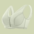 thumbnail image 7 of Womens Front Closure Bras Plus Size Breathable Summer Bralettes Old Women Full Coverage Padded Modest Bras Green, 48BCD, 7 of 7