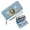 Blue, variant on Card Holder Wallet for Women Fashion Women ID Credit Card Holder Vibrant Flowers Whimsical Illustration Crowned Bee Zipper Coin Pocket Portable Change Foreskin Clip