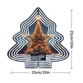 thumbnail image 7 of Metal Hanging Christmas Tree Wind Spinner - Festive Garden Decor with Geometric Layered Design Perfect for Holiday Yard Decoration, 7 of 7