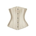 thumbnail image 3 of Womens Corset Tops 24 Steel Boned Satin Underbust Corset Waist Corset Bustier Top Longline Heavy Duty Waist Training Corsets Shaper, 3 of 5