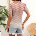thumbnail image 6 of Trgacdwlo Polka Dot Womens Golf Polo Shirts Collared V Neck Short Sleeve Tops for Women Summer Vintage Women's Polo Shirts Orange XL, 6 of 6