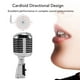 thumbnail image 3 of Micrófono Dinámico Clásico, Micrófono Dinámico Vocal Retro, Micrófono cardioide Direccional de Aleación de Zinc, Micrófono de Condensador A Prueba de Golpes para Estudio, 3 of 7