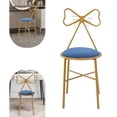 thumbnail image 5 of Modern Vanity Chair Stool, Dressing Table Desk Makeup Girl Chair w/Butterfly Bow Backrest, Side Table Seat for Girl Daughter Room Bedroom Living Room Home Commercial Salon Party Cafe, 5 of 24