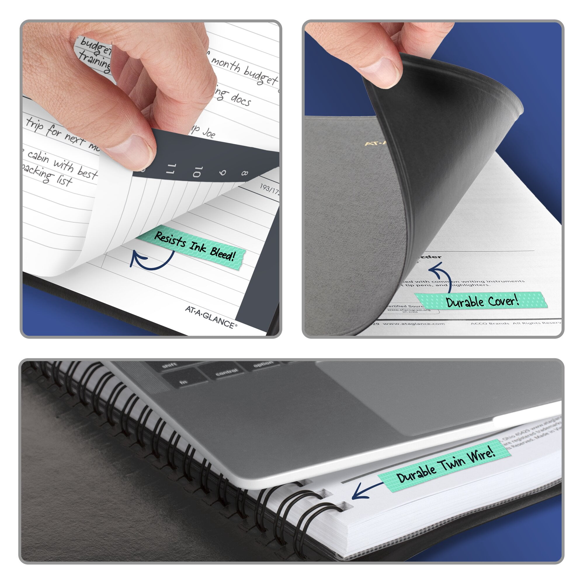 AT-A-GLANCE Academic 2026-2027 Weekly Appointment Book Planner Black Small 5 x 8