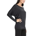 thumbnail image 3 of Women's Solid Stretch Dolman Tops (Pack of 2) Lightweight and Relaxed Fit, 3 of 5