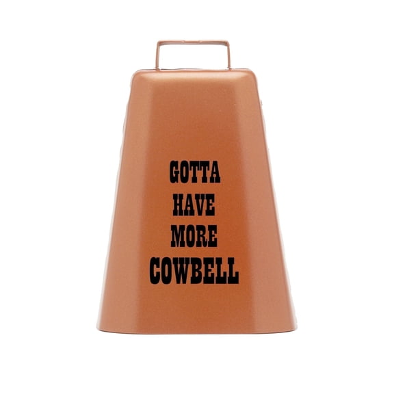 Bevin Bells ''Gotta Have More Cowbell'' (XL) | Kentucky Cow Bell w/ Copper Color | Made from Steel | Loud Noise Makers w/ Handle | Made in USA | 21047