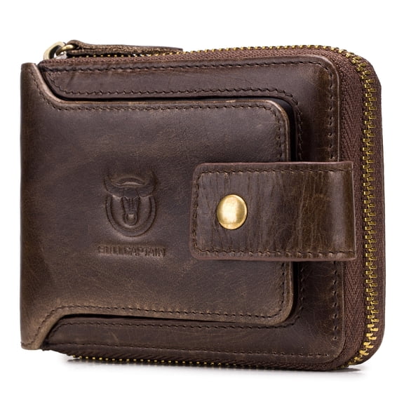 Leather Bifold Wallet for Men Travel Purse Pouch Gift