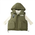 thumbnail image 2 of AUNVITO Kids 3-12Y Lightweight Warm Hooded Vest Sleeveless Puffer Jacket with Pockets Nylon Spandex Casual Outdoor, 2 of 7
