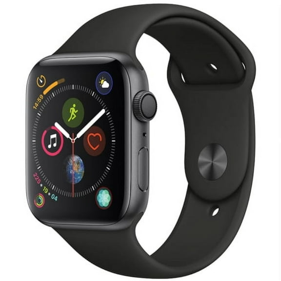 Restored Apple Watch Series 4 44mm - GPS - Space Gray - Black Sport Band (Refurbished)