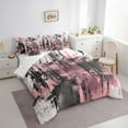 thumbnail image 3 of Manfei Pink Abstract Geometric Twin Bedding Sets 7-Piece, Chic Modern Fashion Bedding Comforter Set, Teen Kid Child Adult Reversible Sheet Sets, Breathable Home Decor, 3 of 7