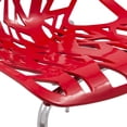 thumbnail image 5 of Modern Dining Chair - Antique Style, Stackable, Solid Back, Cut-Out Design, Chrome Legs - Home & Restaurant Seating, 5 of 7