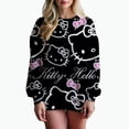 thumbnail image 1 of Blusa holgada de cuello redondo con dibujos animados de Hello Kitty para mujer, otoño/invierno, dulce y linda, estilo coreano Y2k, para niñas, versátil, 1 of 1