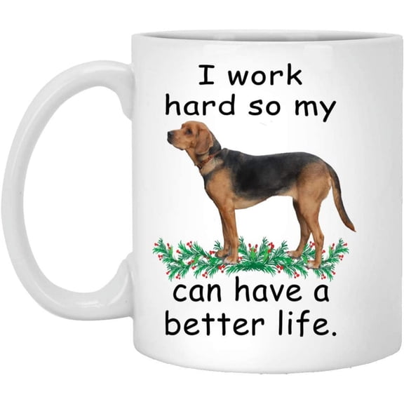 Funny Pet Lover Gifts Polish Hound Grey Red Can Live Better Christmas 2022 Gifts White Coffee Mug White 11oz