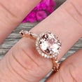 thumbnail image 2 of 1.75 Carat 6mm Round Cut Morganite Ring Engagement Ring Promise Ring Anniversary Ring 10k Rose Gold Pink Gem Stone Art Deco, 2 of 6