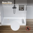 thumbnail image 5 of EastVita Shower Base Non-Slip SMC Shower Pan with Right Drain 304 Stainless Steel Square Drain Cover Bathroom Shower Tray Kit Single Threshold Floor for Easy Installation, 5 of 7