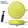 thumbnail image 4 of FITMIND 13x13in Inflated Wobble Cushion Non-Slip, PVC, Extra thick, Hand Pump, Guide Book, Green, 4 of 8