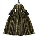 thumbnail image 5 of Regal Marie Antoinette Inspired Ball Gown - Baroque Rococo Style Dress in Gold & Black, 5 of 7