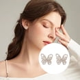 thumbnail image 3 of Personality Butterfly Stud Earrings Simple And Delicate Design Suitable For All Occasions, 3 of 3